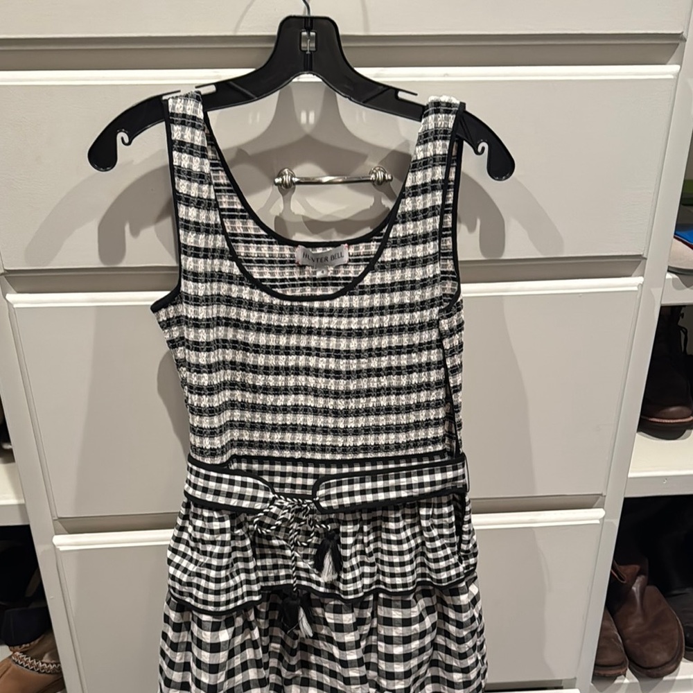 Hunter Bell Black and White Andrea Checkered Dress